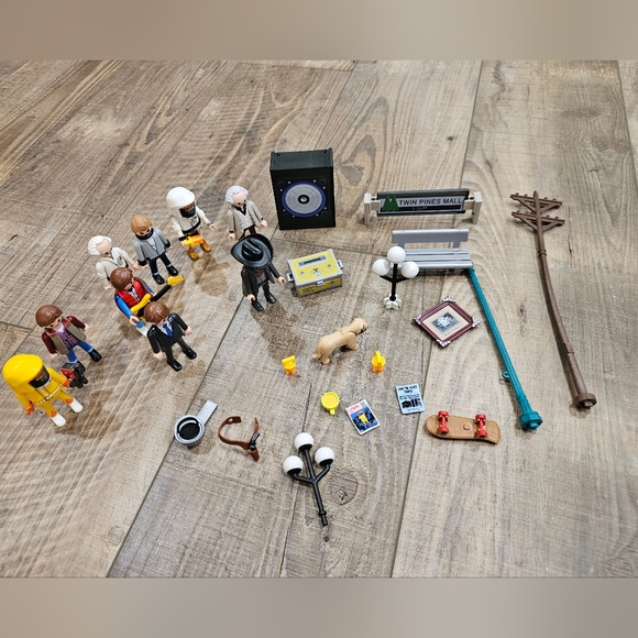 Playmobil Back To The Future Toys Lot Marty Mcfly Doc 9 Figures - Picture 1 of 12